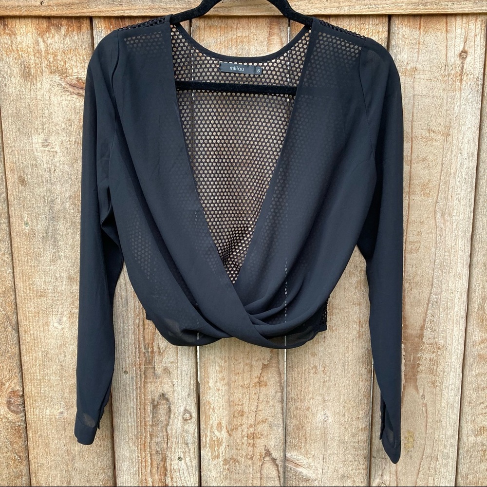 LF - Millau - Long Sleeve Sheer Blouse Size Small
